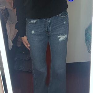 Women's Black and Gray Jeans